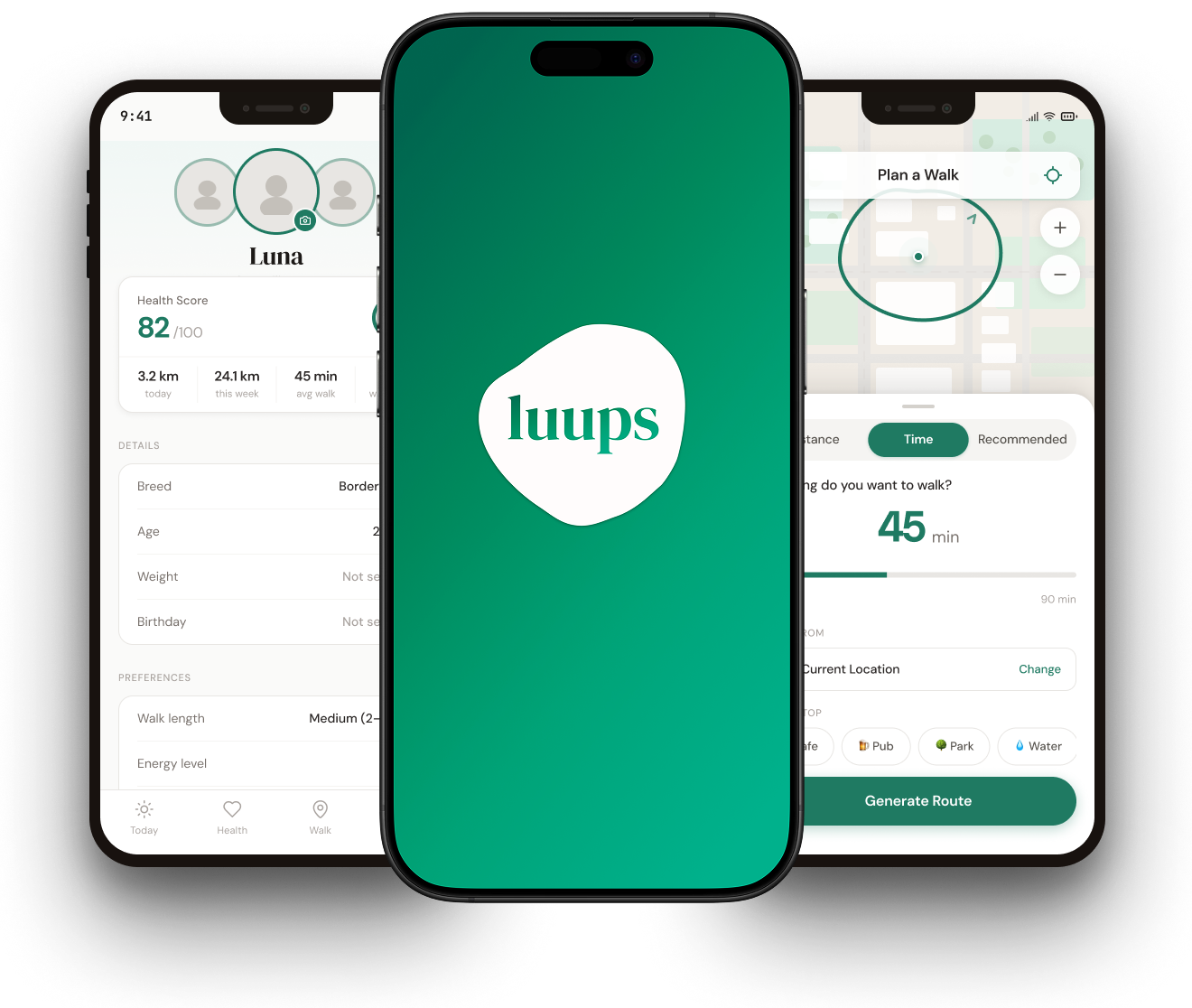 Luups app mockup